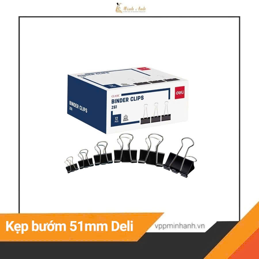 Kẹp bướm 51mm Deli